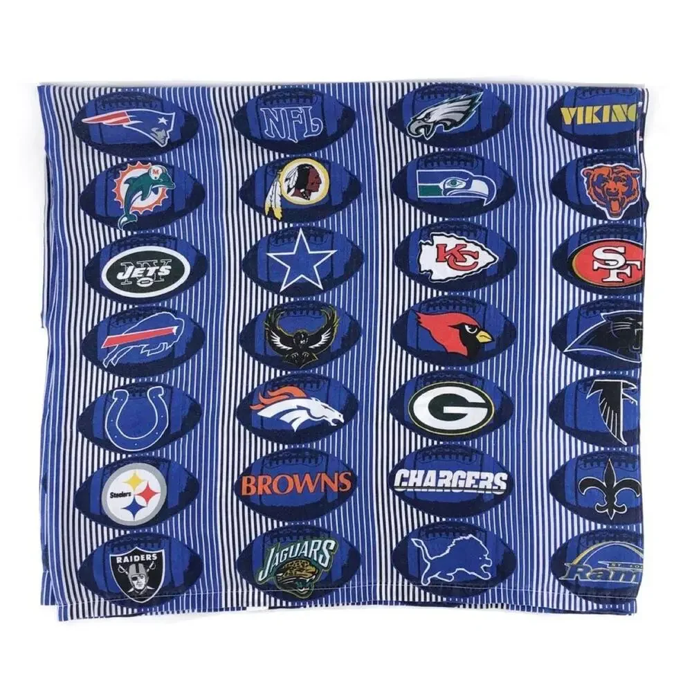 NFL 90s vintage team logos twin flat sheet 1990s